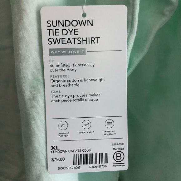 HP π€ NWT Athleta Sundown Tie Dye Sweatshirt - Picture 11 of 12